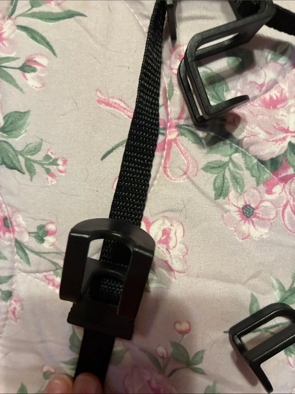 Set of 2 Adjustable Black Strap Purse Organizers with Multiple Hooks